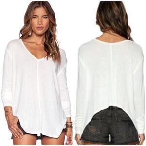 Free People x Revolve Solid Sahara Long Sleeve Top In Ivory White Size XS